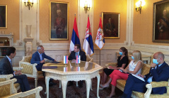 13 July 2021 National Assembly Speaker Ivica Dacic in meeting with Russian Ambassador Alexander Botsan-Kharchenko